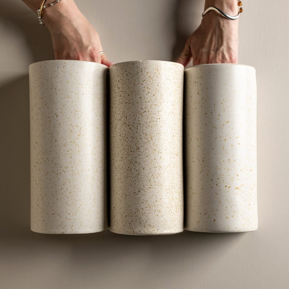 Exterior Wall Light Freckles Exteriot Tall Wall Light in Beige Freckles