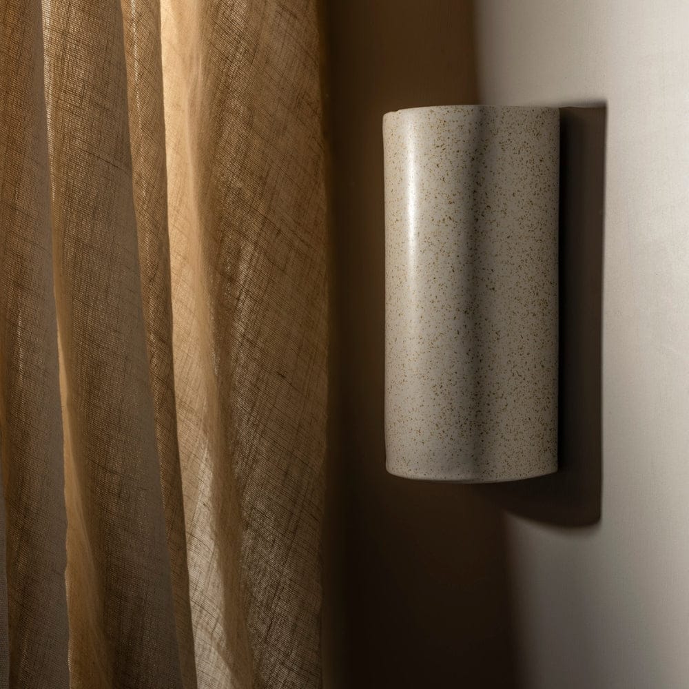 Exterior Wall Light Freckles Exteriot Tall Wall Light in Beige Freckles