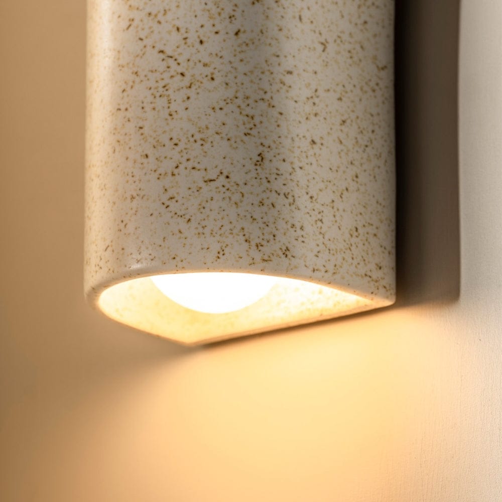 Exterior Wall Light Freckles Exteriot Tall Wall Light in Beige Freckles