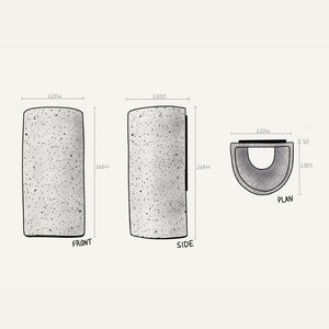 Exterior Wall Light Freckles Exteriot Tall Wall Light in Beige Freckles