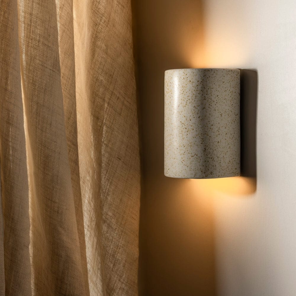 Freckles Short Exterior Wall Light in Beige Freckles