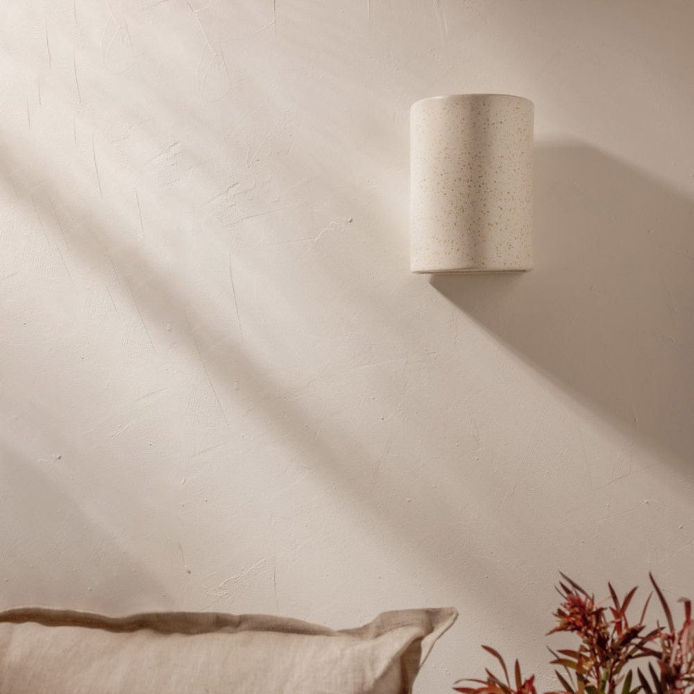 Exterior Wall Light Freckles Short Exterior Wall Light in Beige Freckles