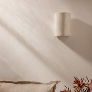 Exterior Wall Light Freckles Short Exterior Wall Light in Beige Freckles