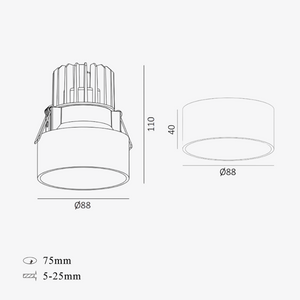 Surface Mounted Fuoco Out Round