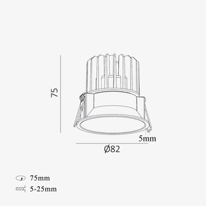Oysters & Battens Fuoco Round Trim Ceiling Recessed