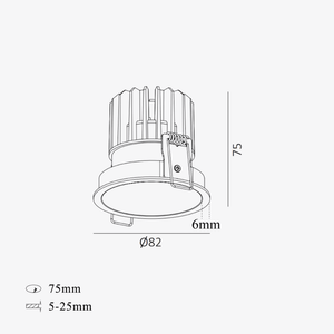 Recessed Fuoco Round Trim CNC