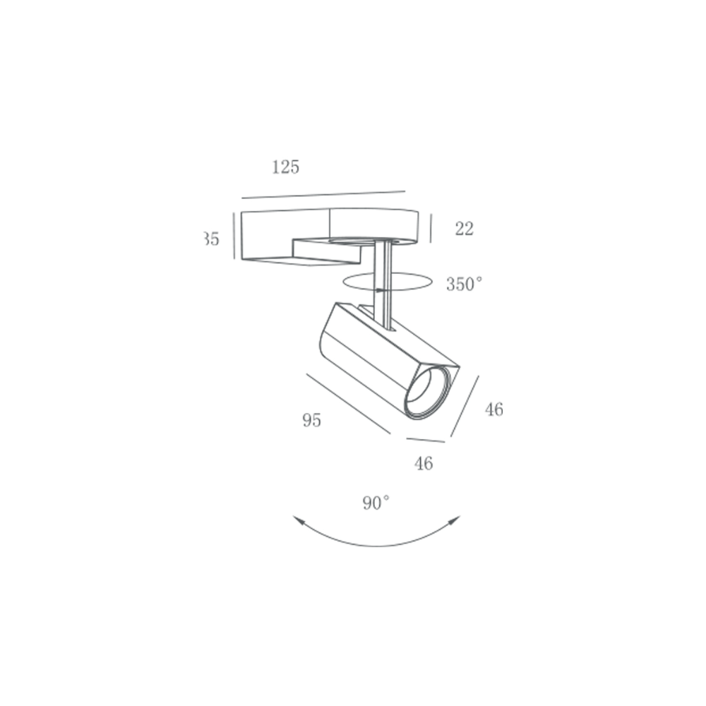 Bar & Spot Fusi 46 Spot Uno Surface Mounted