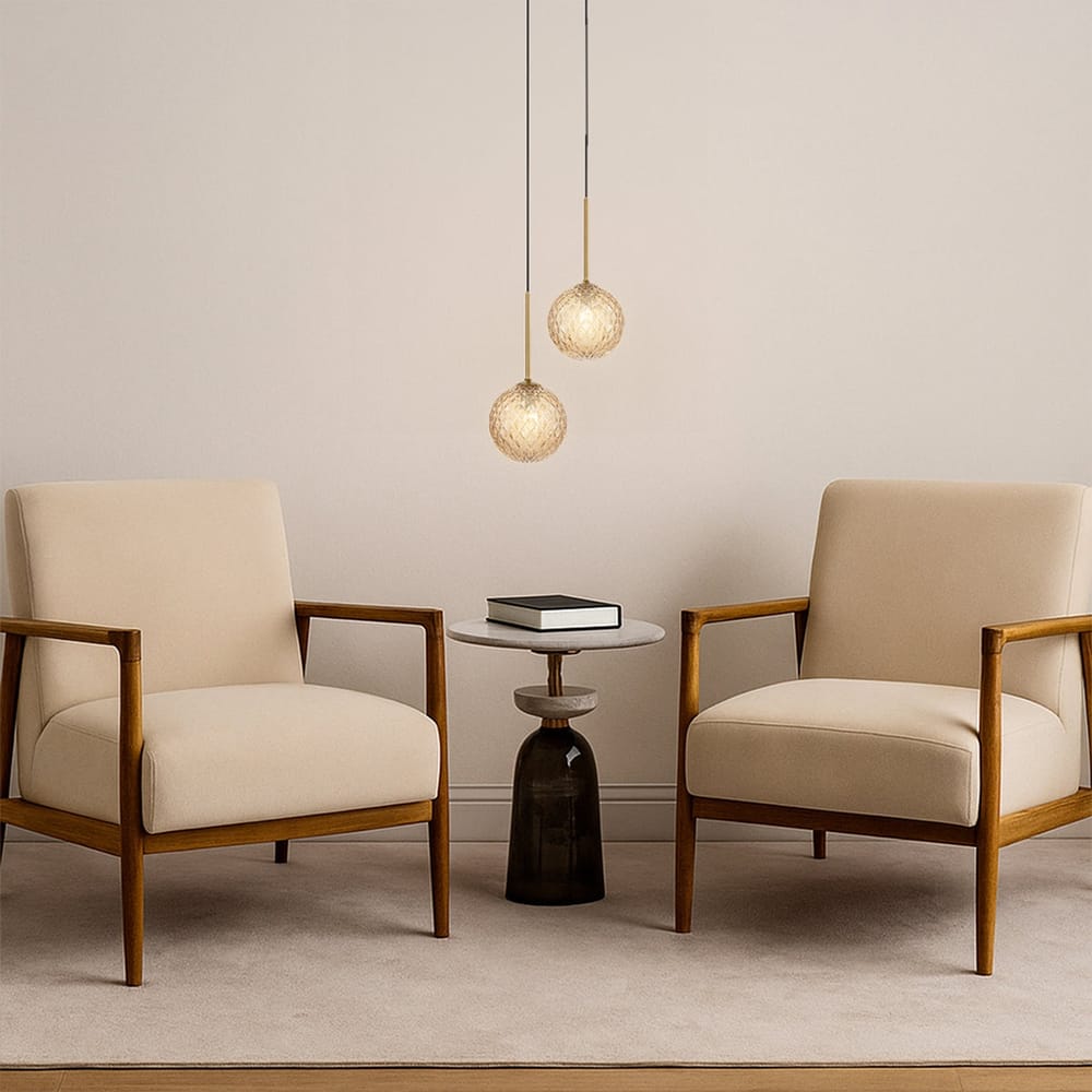 Interior Pendant Gaston 2 Light Pendant Antique Gold