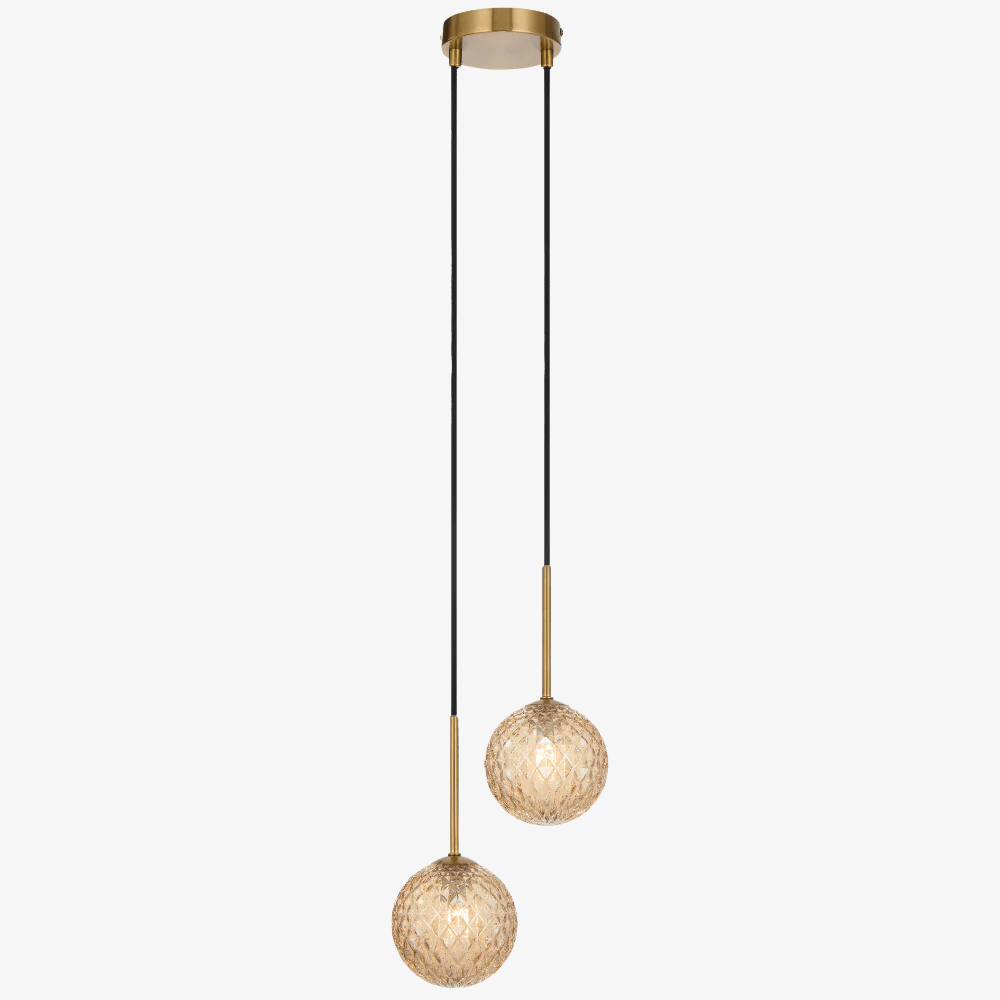 Interior Pendant Gaston 2 Light Pendant Antique Gold