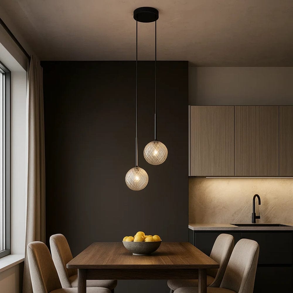 Interior Pendant Gaston 2 Light Pendant Black