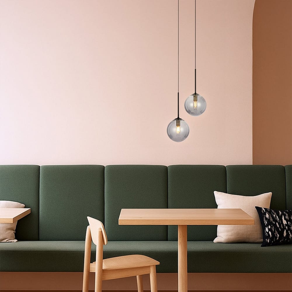 Interior Pendant Gaston 2 Light Pendant Black