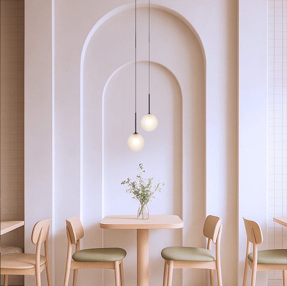 Interior Pendant Gaston 2 Light Pendant Black