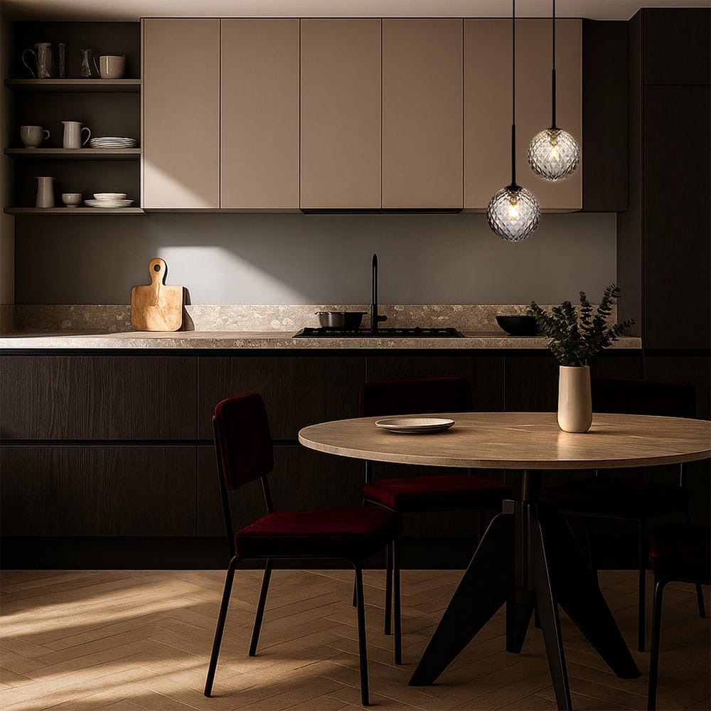 Interior Pendant Gaston 2 Light Pendant Black