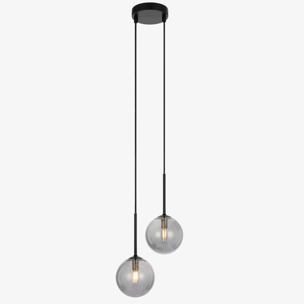 Interior Pendant Gaston 2 Light Pendant Black