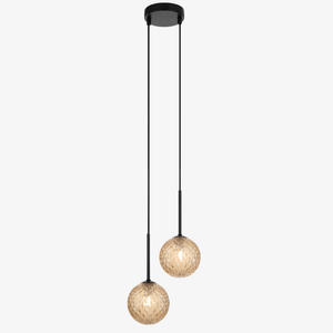 Interior Pendant Gaston 2 Light Pendant Black