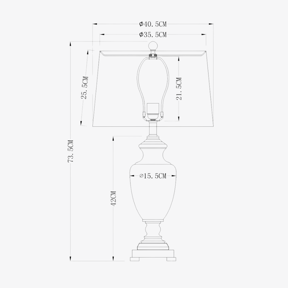 Table Lamps Glass Black Lamp with Black Shade