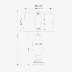 Table Lamps Glass Black Lamp with Black Shade