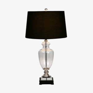 Table Lamps Glass Black Lamp with Black Shade