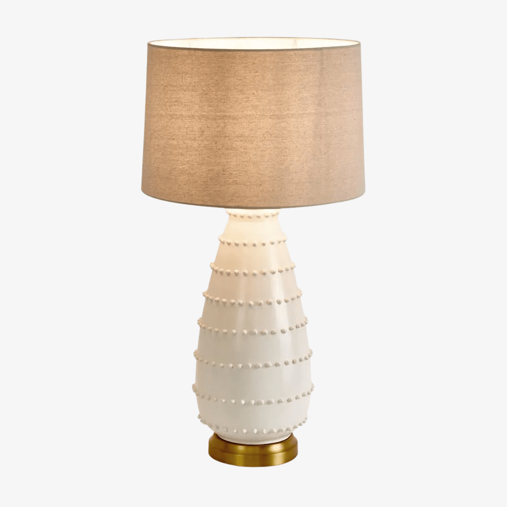 Table Lamps Grace White Table Lamp & Linen Shade