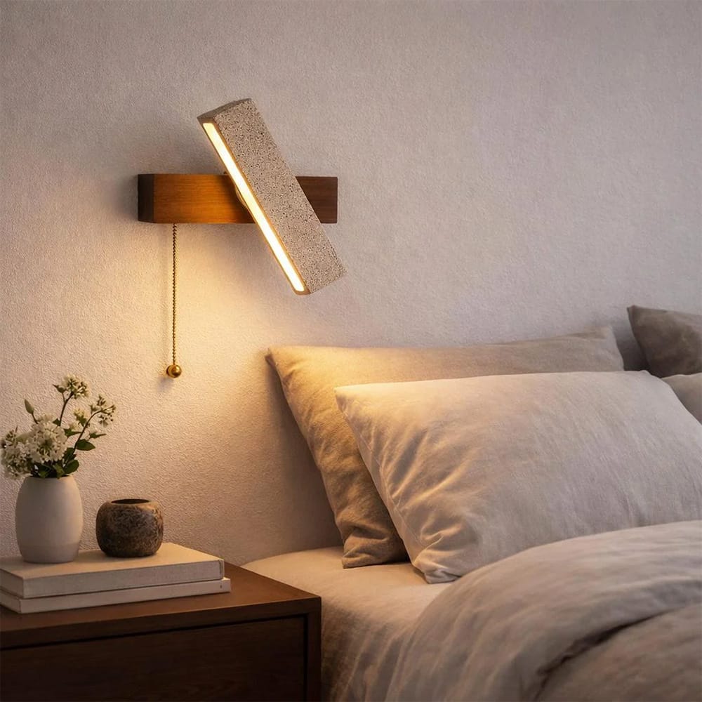 Bedside Wall Lights Granite Natural Stone Adjustable Wall Light