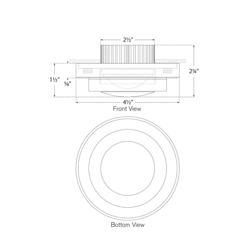 Interior Flush & Semi Flush Grant 4.5" Solitaire Flush Mount