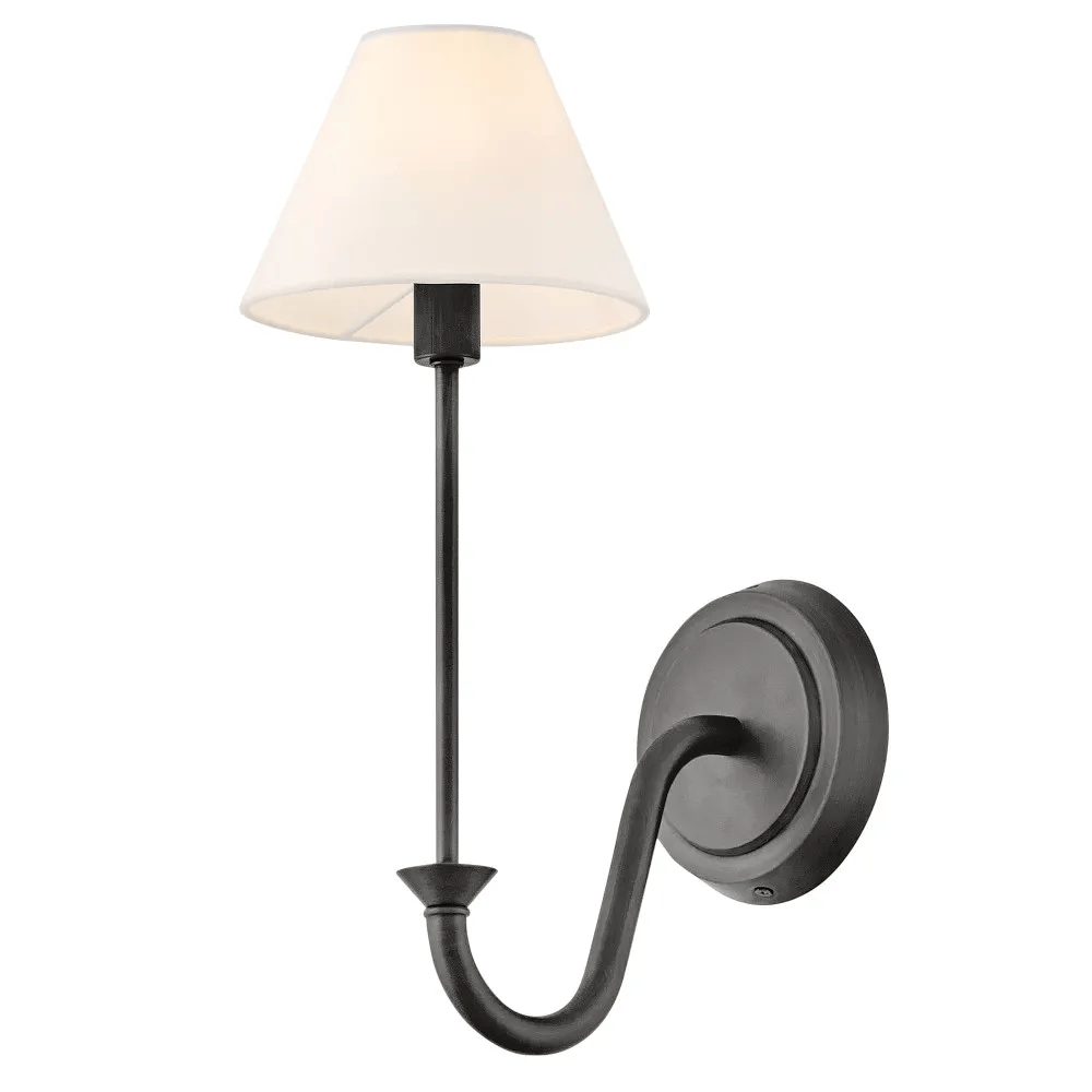 Interior Wall Light / Sconce Greta 1-Light Sconce - Blackened Brass