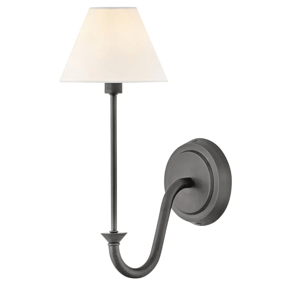 Interior Wall Light / Sconce Greta 1-Light Sconce - Blackened Brass