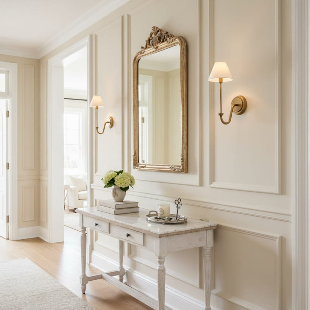 Interior Wall Light / Sconce Greta 1-Light Sconce - Heritage Brass