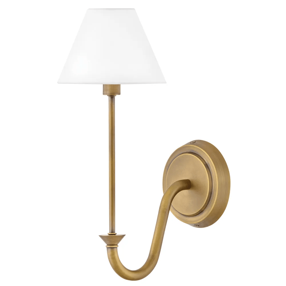Interior Wall Light / Sconce Greta 1-Light Sconce - Heritage Brass