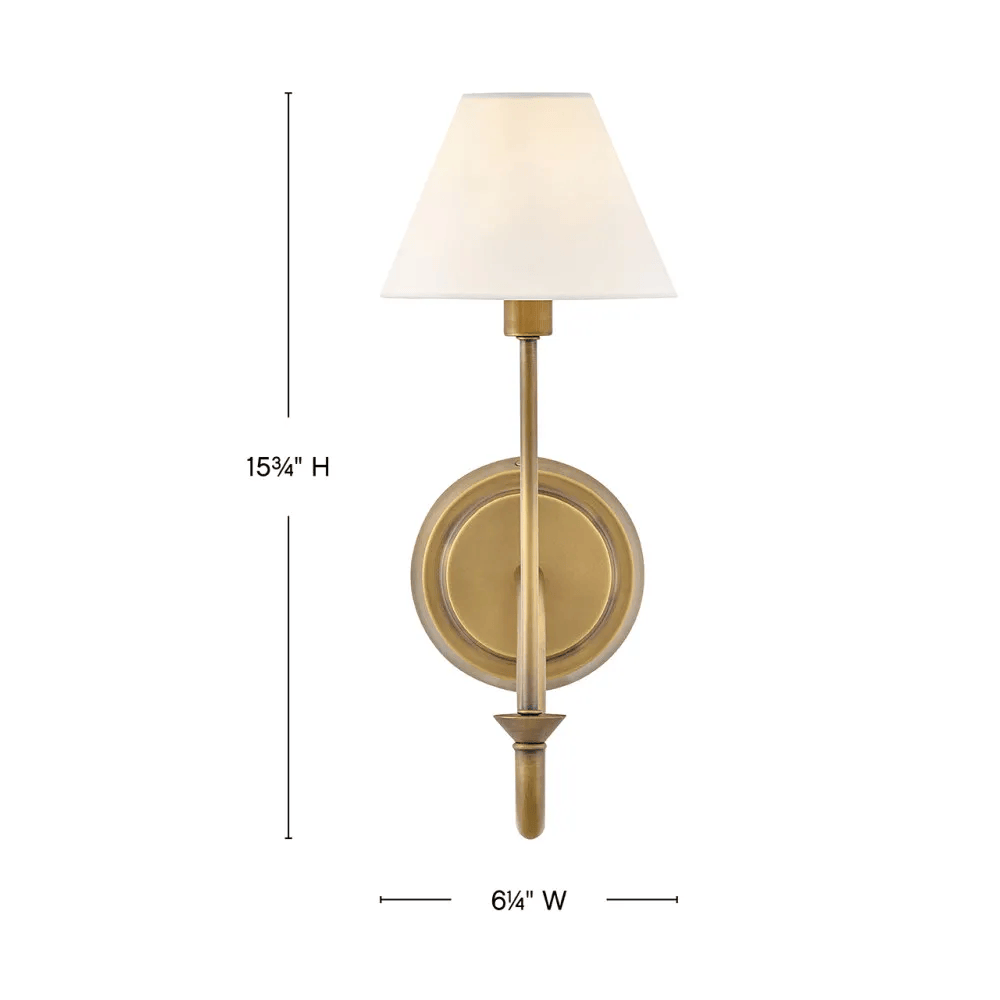 Interior Wall Light / Sconce Greta 1-Light Sconce - Heritage Brass