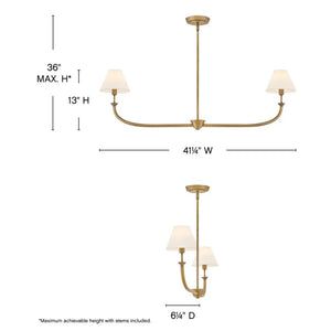 Linear Pendant Greta 2-Light Linear Pendant