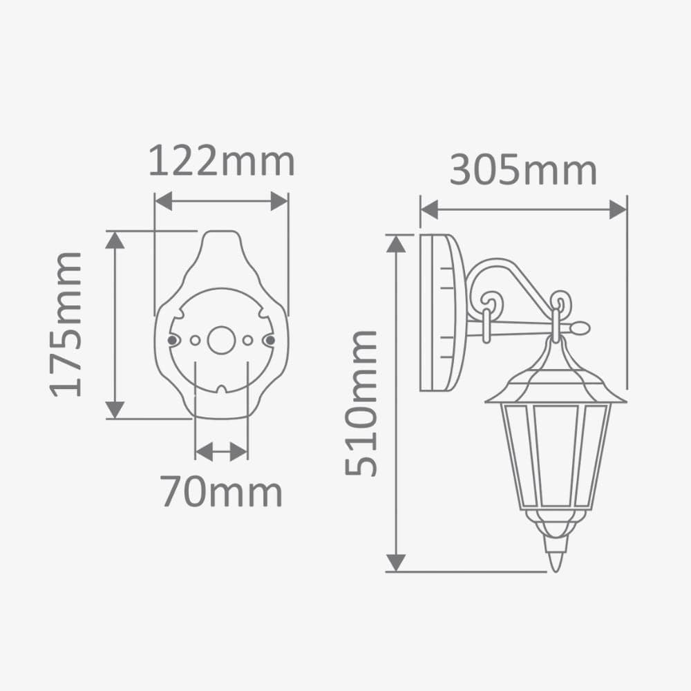 Exterior Wall Light GT-132 Chester Downward Wall Light