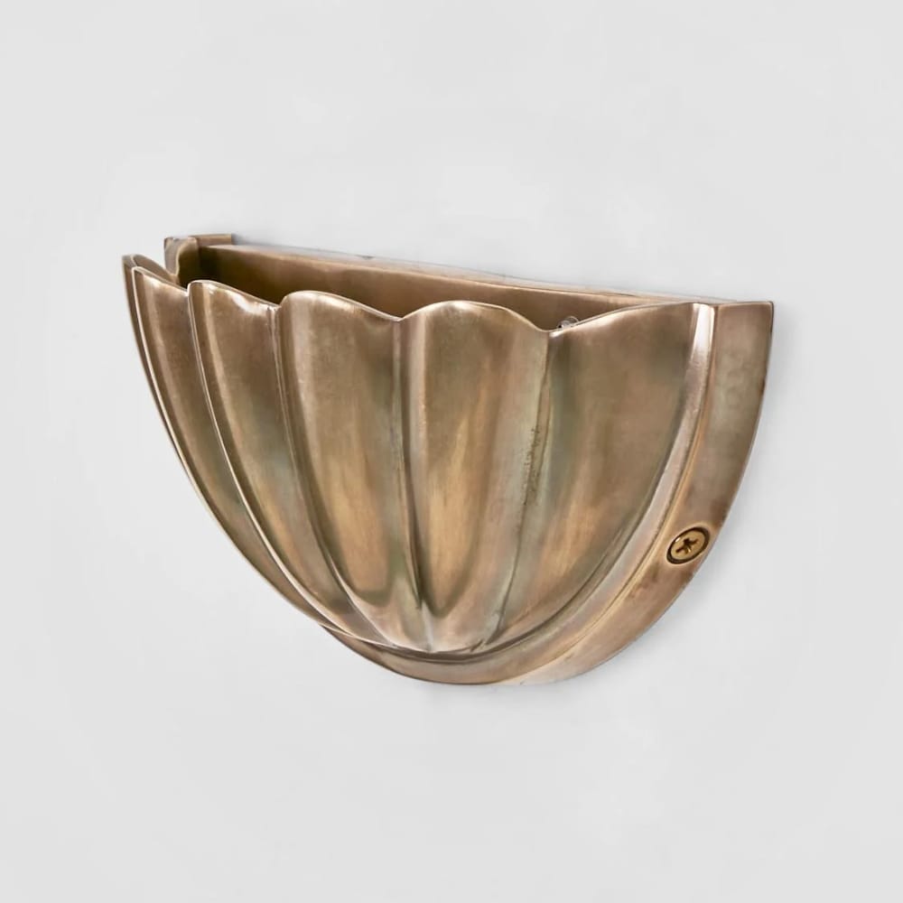 Interior Wall Light / Sconce Half Moon Shell Shade Wall Light