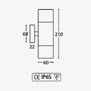 Exterior Wall Light Hamilton Up/Down Wall Light - Fixed