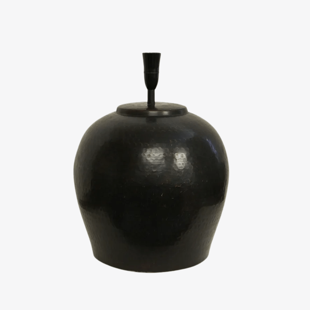 Table Lamps Hammered Antique Brown Lampbase - Base Only