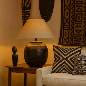 Table Lamps Hammered Small Round Lampbase - Base Only