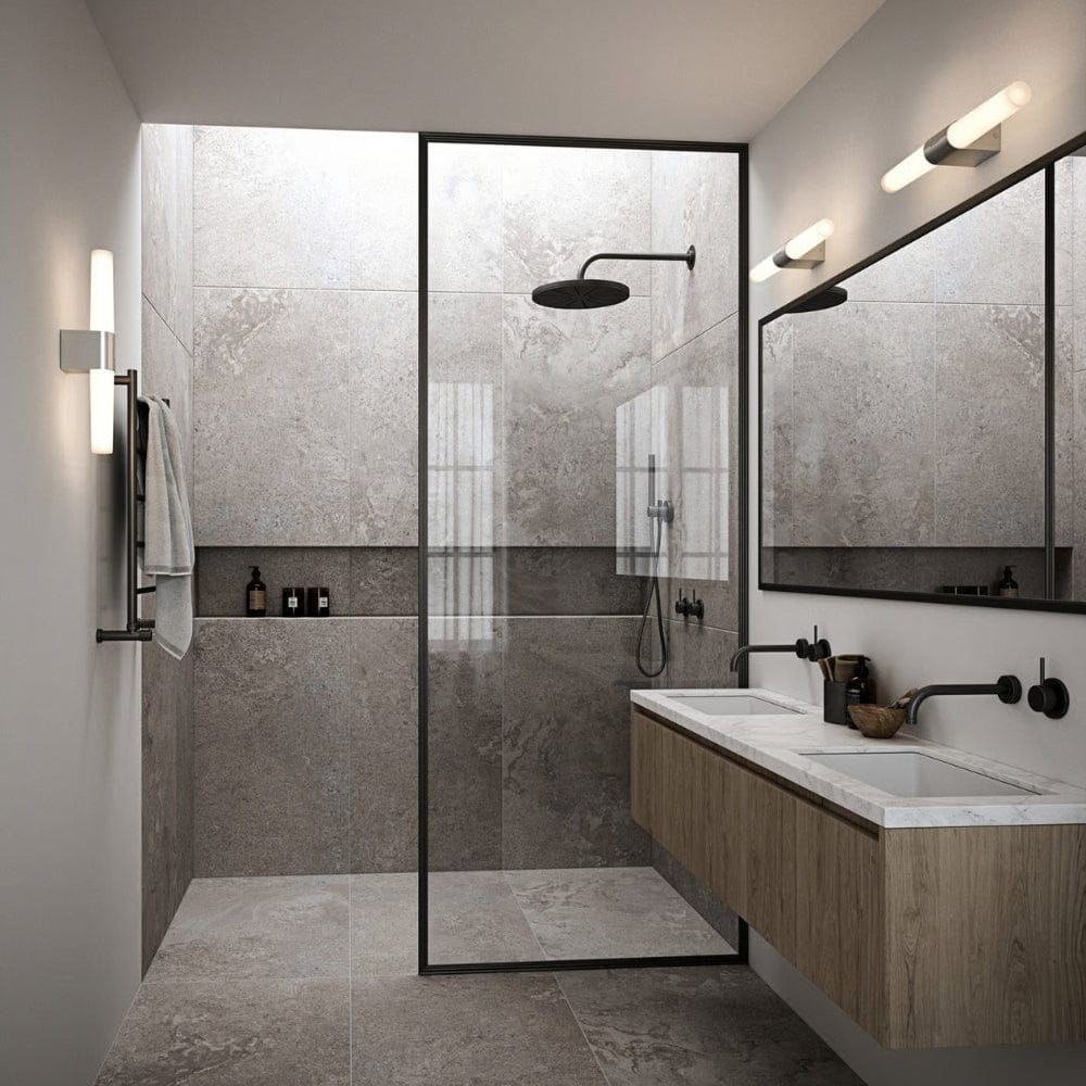 Vanity Helva Double vanity Light - Brushed Chrome - CLEARANCE (Ex-display)