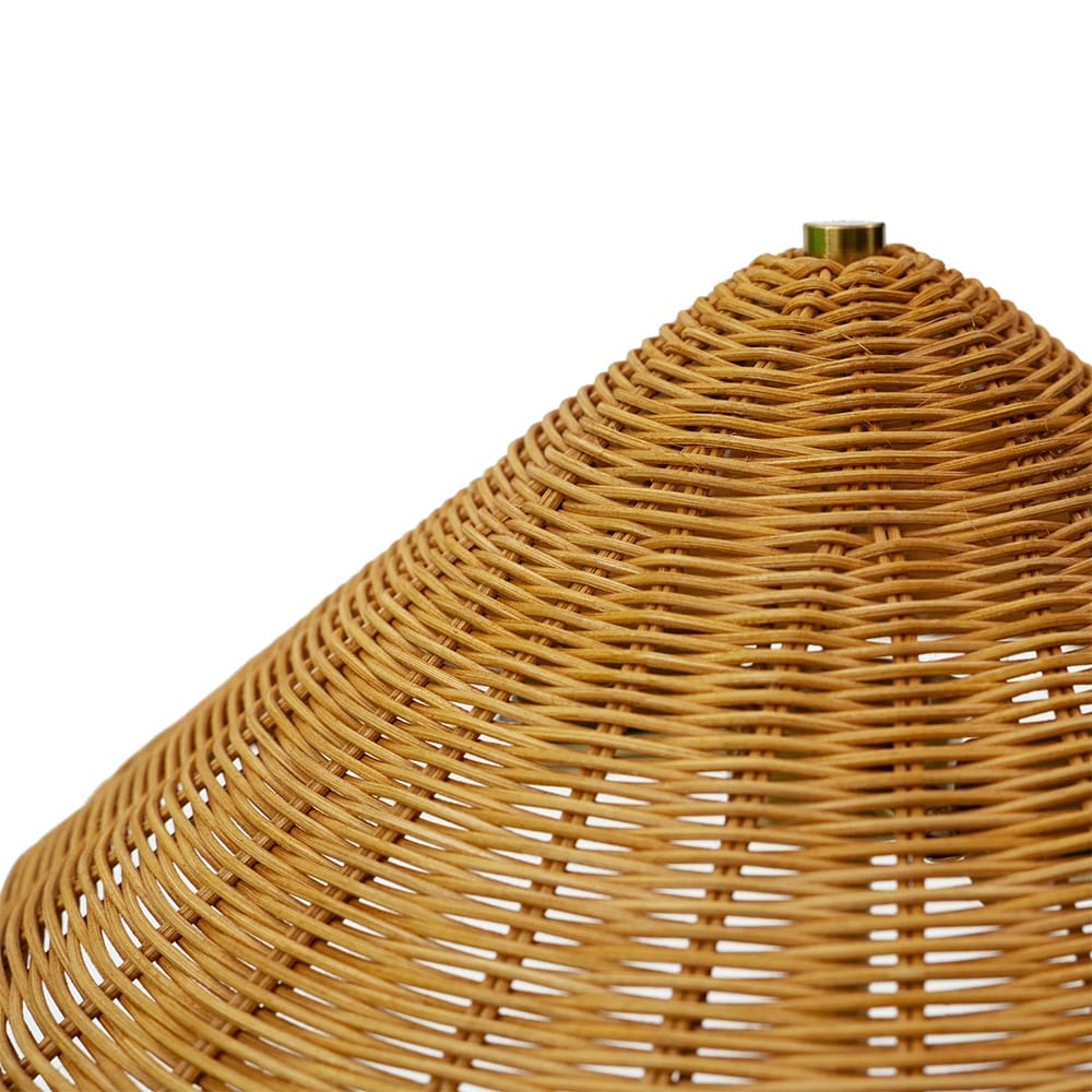 Table Lamps Hikari Marble Table Lamp with Rattan Shade