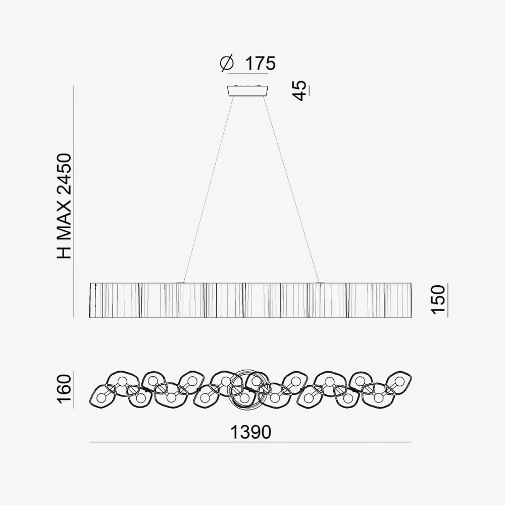 Linear Pendant Honey Linear Pendant Lights