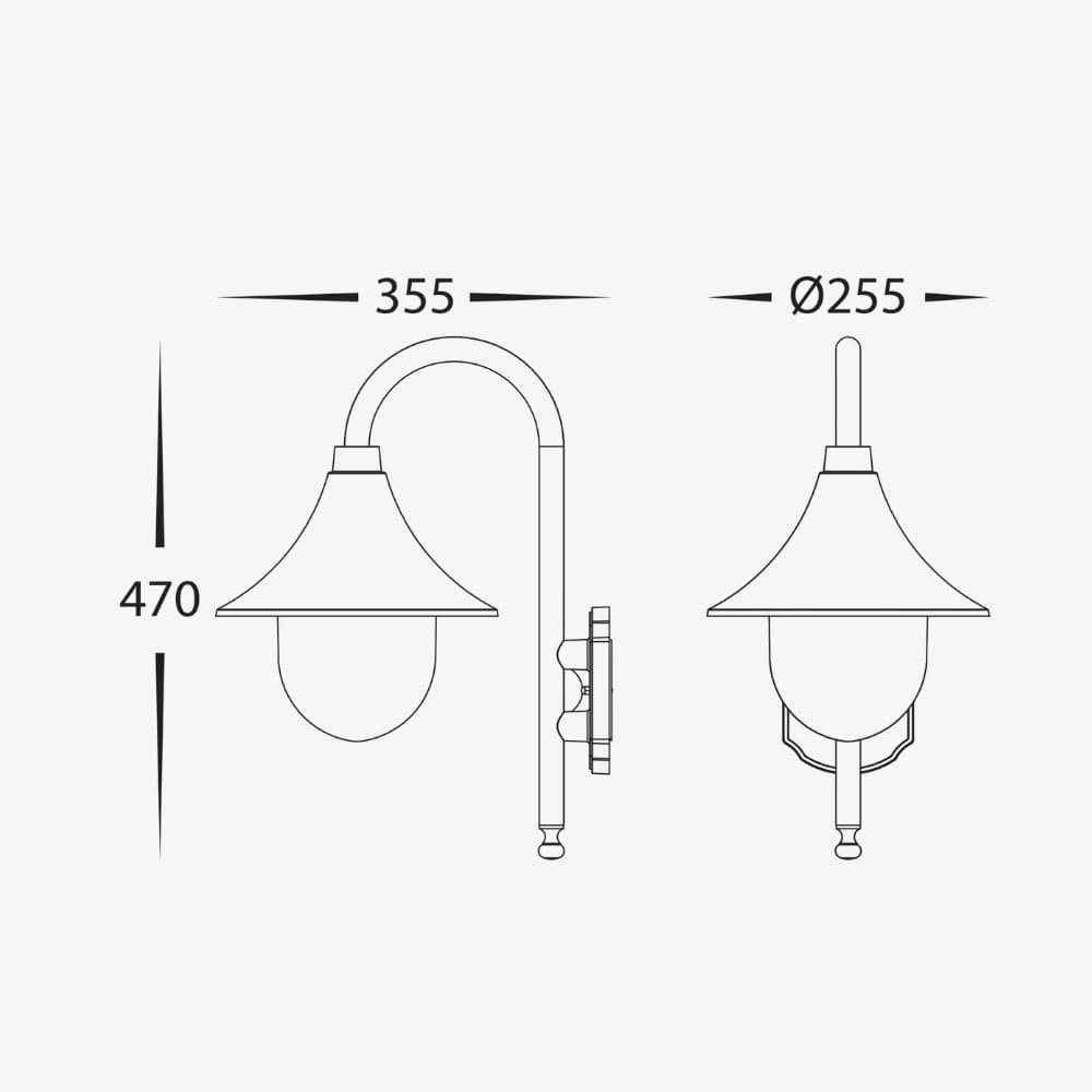 Exterior Wall Light Hove Aluminium Black Coach Wall Light