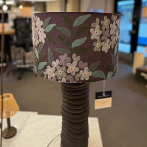 Table Lamps Hydrangea Embroidered Drum Shade Large – CLEARANCE (Ex-display)