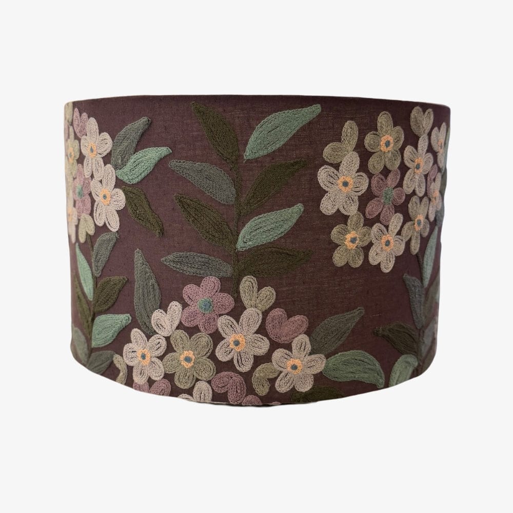 Table Lamps Hydrangea Embroidered Drum Shade Large – CLEARANCE (Ex-display)