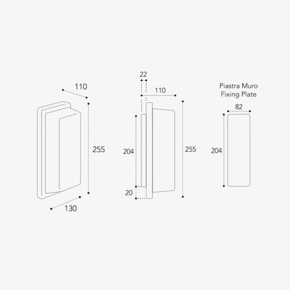 Exterior Wall Light Ice Cubic Rectangular | Style 3410