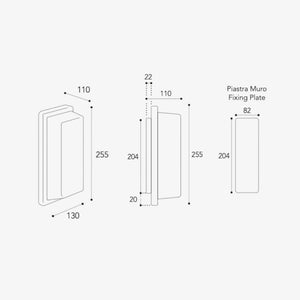 Exterior Wall Light Ice Cubic Rectangular | Style 3410