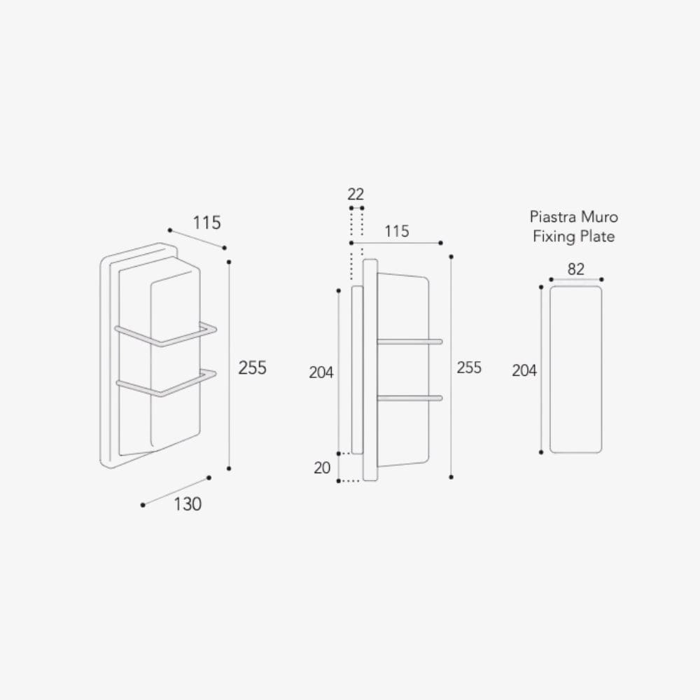 Exterior Wall Light Ice Cubic Rectangular | Style 3415