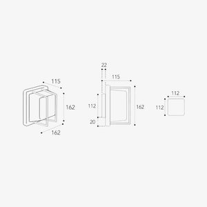 Exterior Wall Light Ice Cubic Square | Style 3406