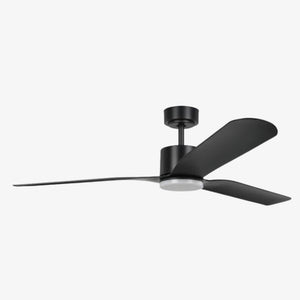 With Light Iluka Ceiling Fan Matte Black with Light