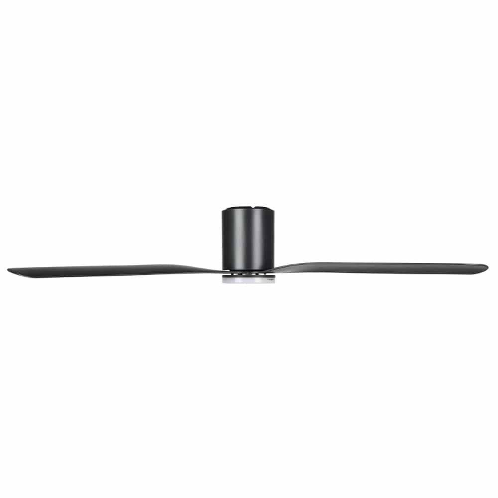 With Light Iluka Hugger Ceiling Fan Matte Black with Light