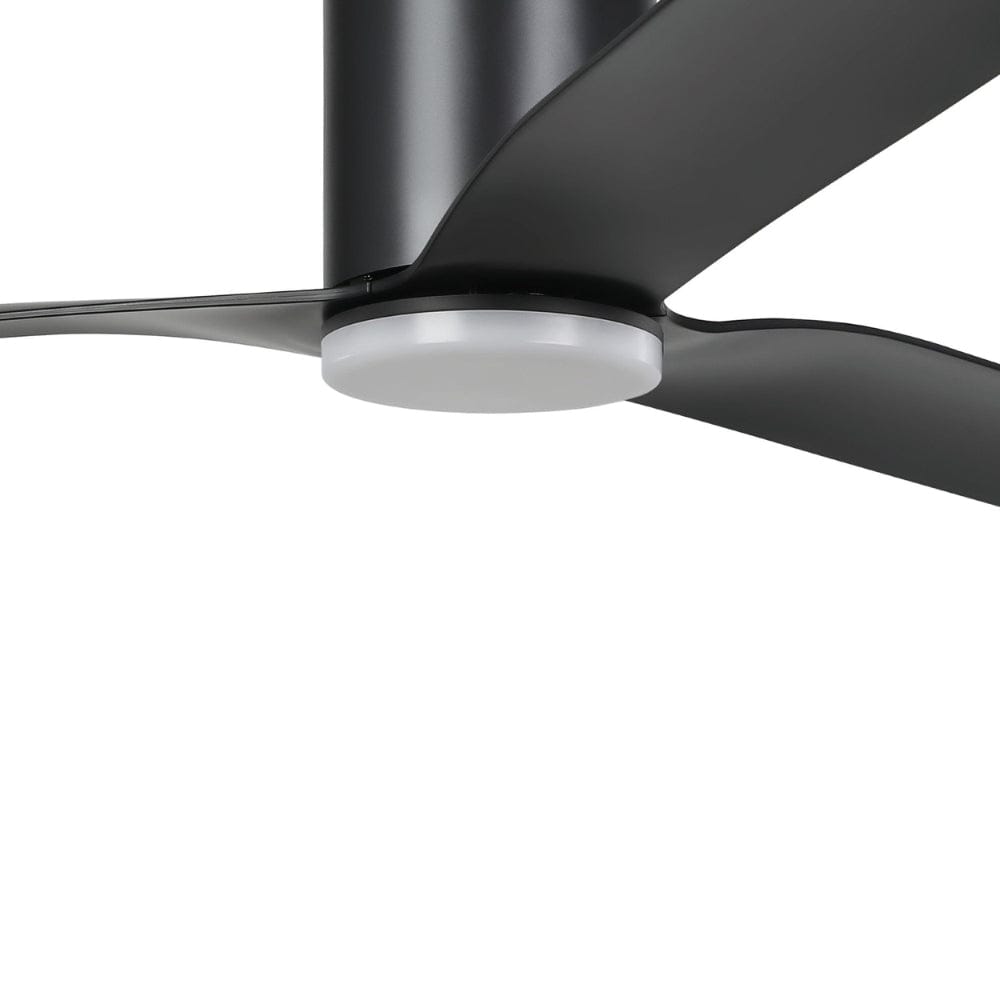 With Light Iluka Hugger Ceiling Fan Matte Black with Light