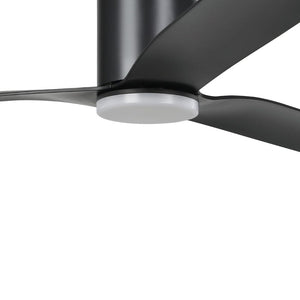 With Light Iluka Hugger Ceiling Fan Matte Black with Light